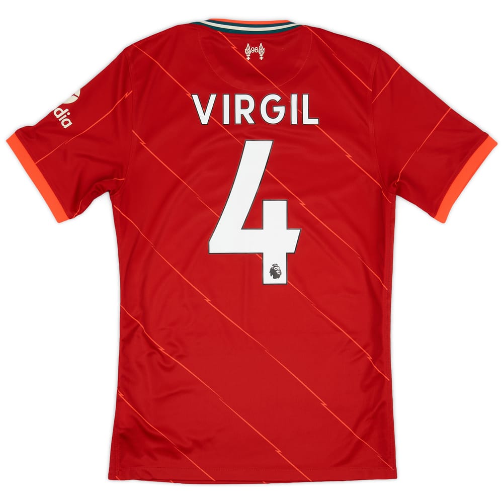 2021-22 Liverpool Home Shirt Virgil #4 - 8/10 - (S)