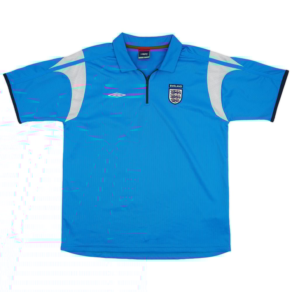 2004-06 England Umbro 1/4 Zip Polo Shirt - 8/10 - (L)