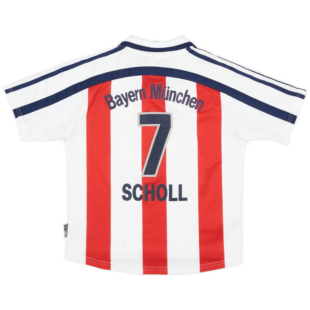 2000-01 Bayern Munich Signed Away Shirt Scholl #7 - 9/10 - (L.Boys)