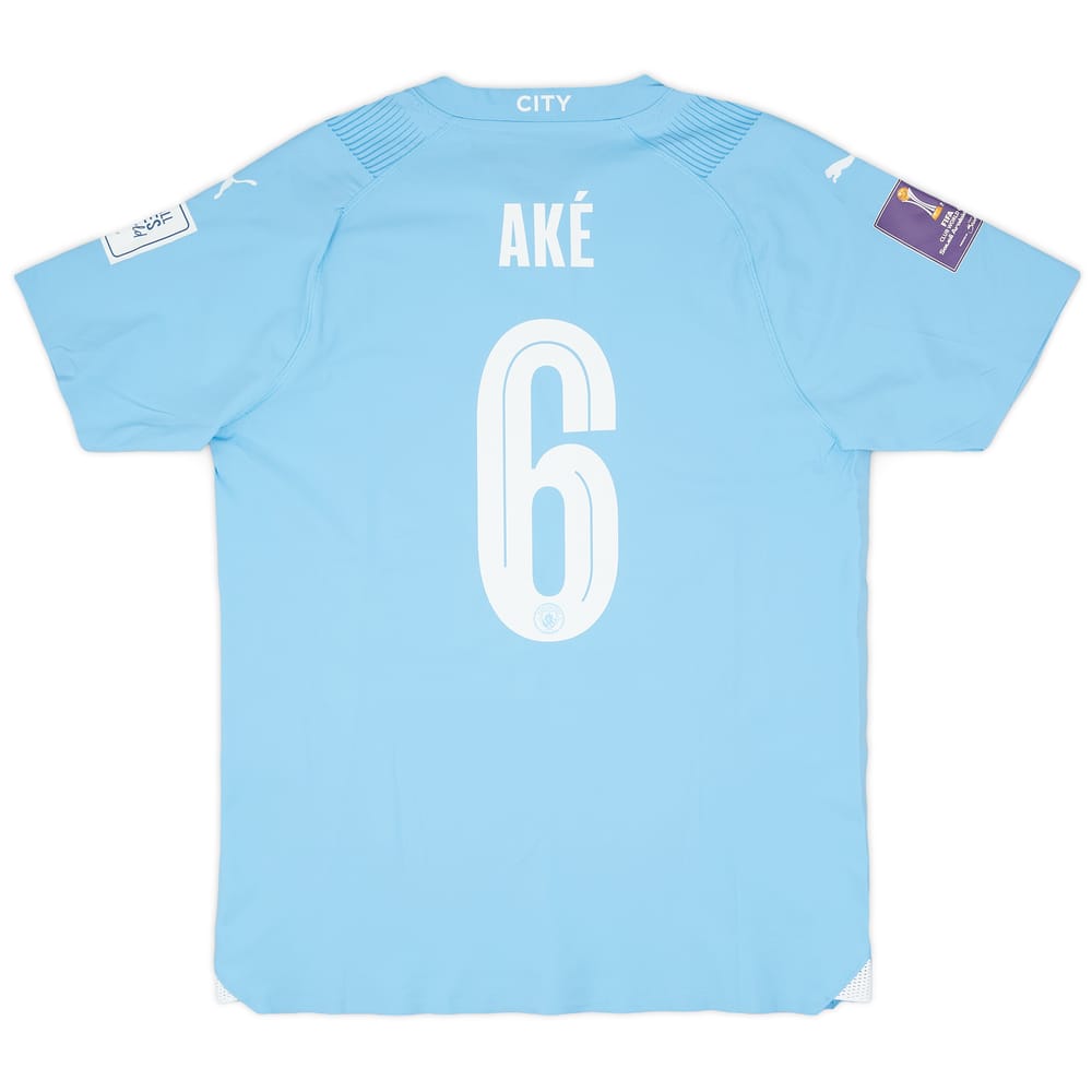 2023-24 Manchester City Match Issue Club World Cup Home Shirt Aké #6