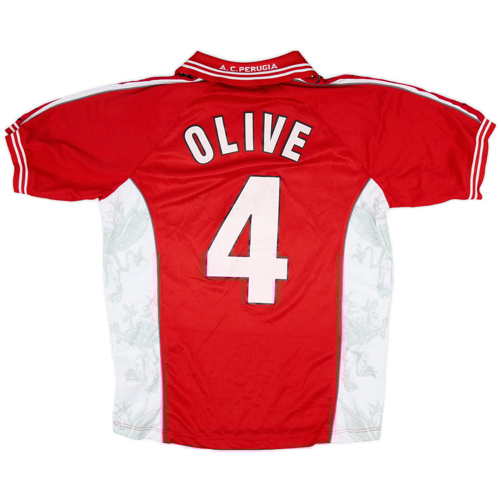 1999-00 Perugia Home Shirt Olive #4 - 6/10 - (M)