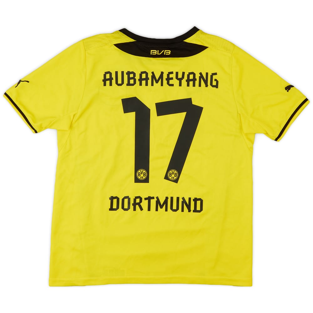 2013-14 Borussia Dortmund Home Shirt Aubameyang #17 - 6/10 - (L.Boys)
