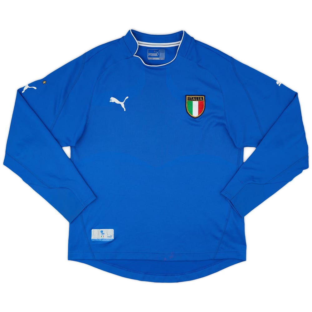 2003-04 Italy Home L/S Shirt - 7/10 - (M)
