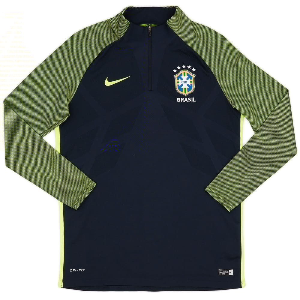 2016-17 Brazil Nike 1/4 Zip Drill Top - 9/10 - (L)