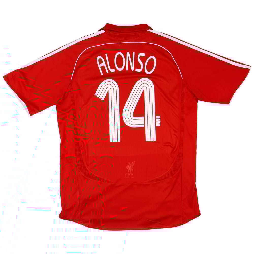 2006-08 Liverpool Home Shirt Alonso #14 - 7/10 - (L)