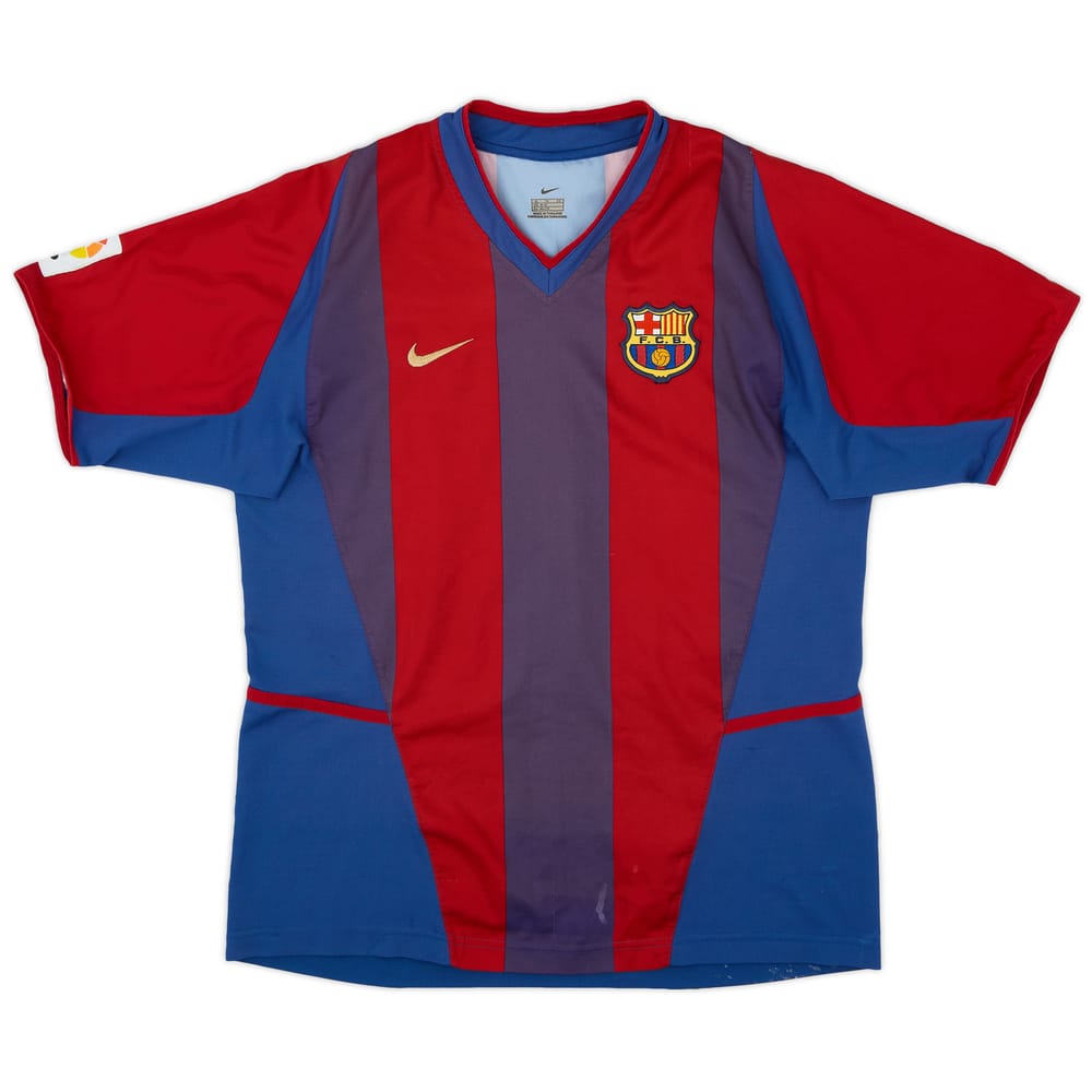2002-03 Barcelona Home Shirt - 5/10 - (XL.Boys)