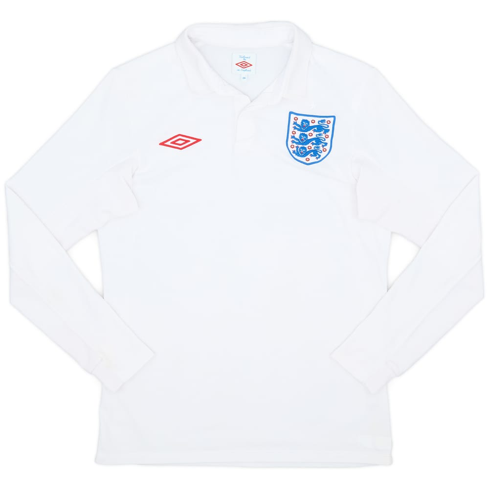 2009-10 England Home L/S Shirt - 9/10 - (S)