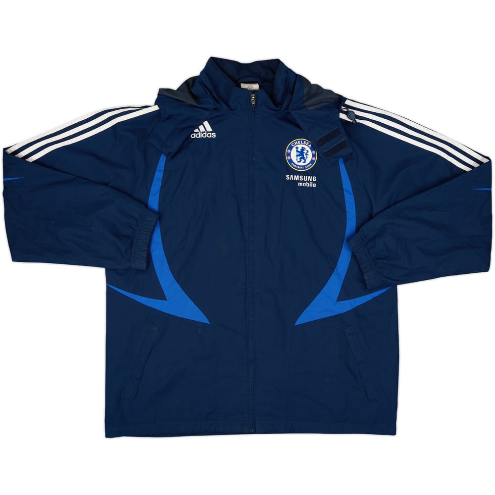 2007-08 Chelsea adidas Hooded Rain Jacket - 8/10 - (L)