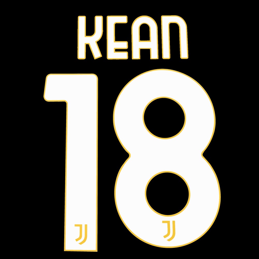 2023-24 Juventus Home Kean #18 Name Set