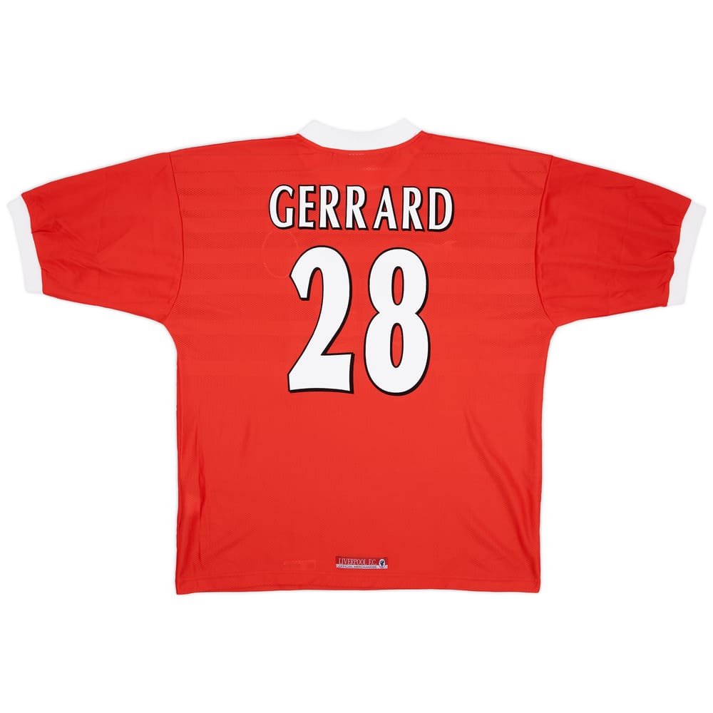 1998-00 Liverpool Home Shirt Gerrard #28 (XL)