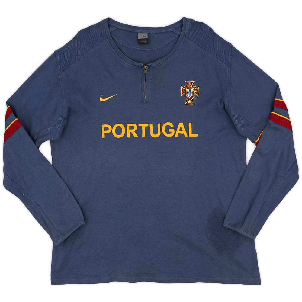 2002-03 Portugal Nike 1/4 Zip Sweat Top - 7/10 - (XL)