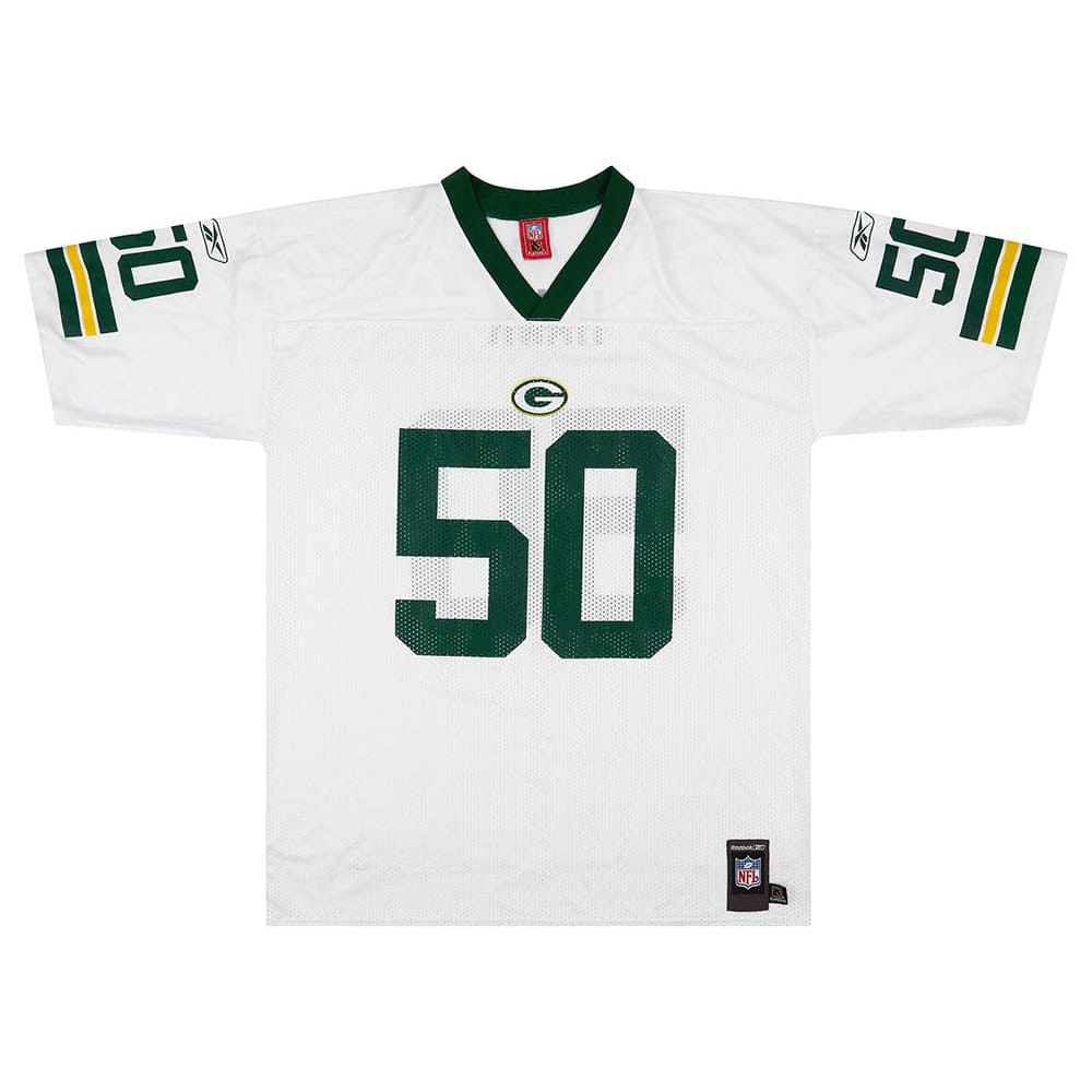 2006 Green Bay Packers Hawk #50 Reebok Replica Jersey (Away) XL