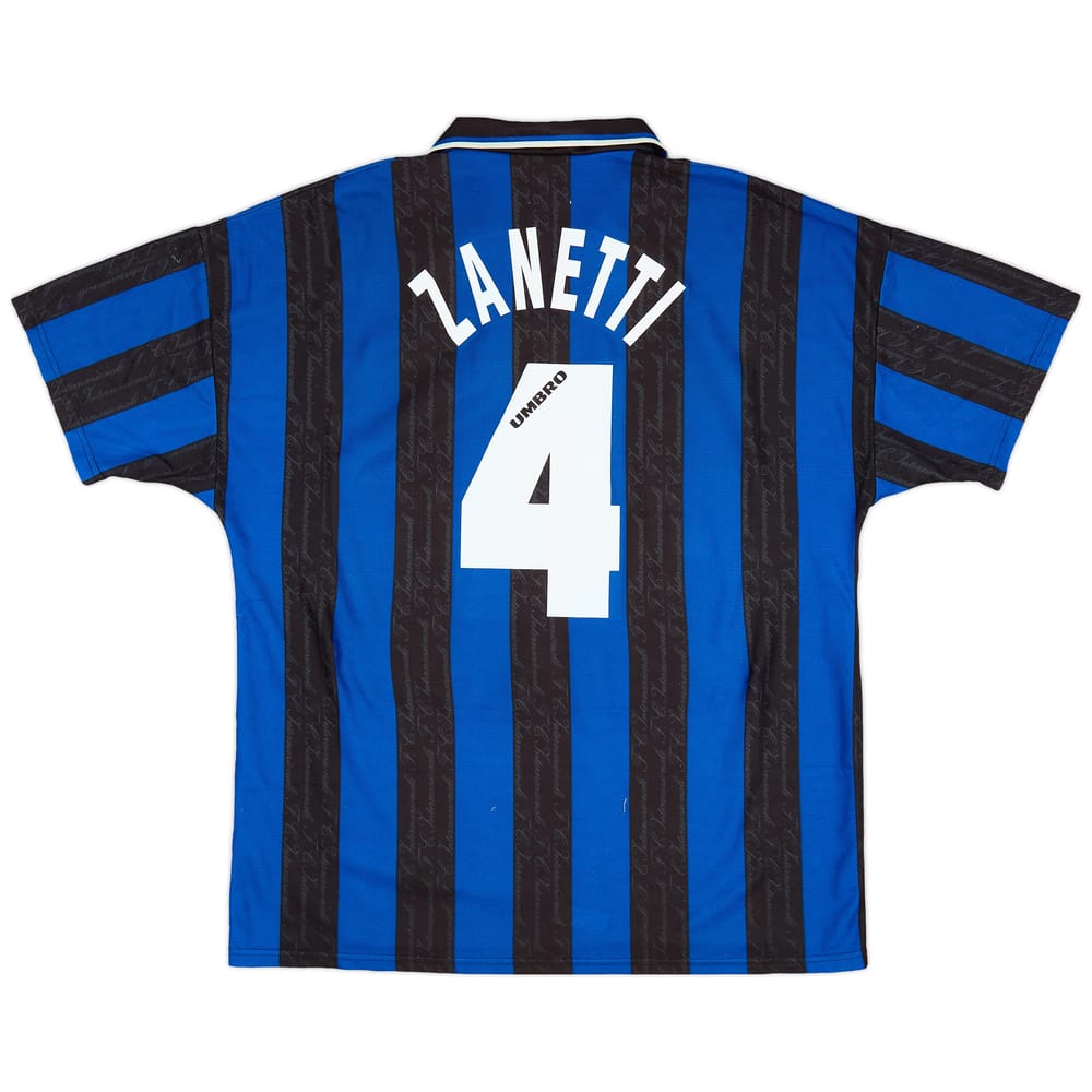 1996-97 Inter Milan Home Shirt Zanetti #4 - 9/10 - (XL)