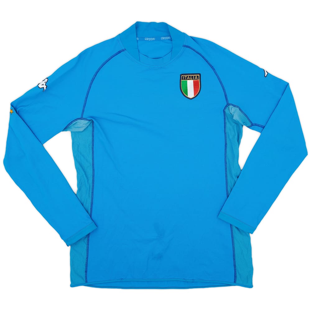 2002 Italy Home L/S Shirt - 6/10 - (XL)