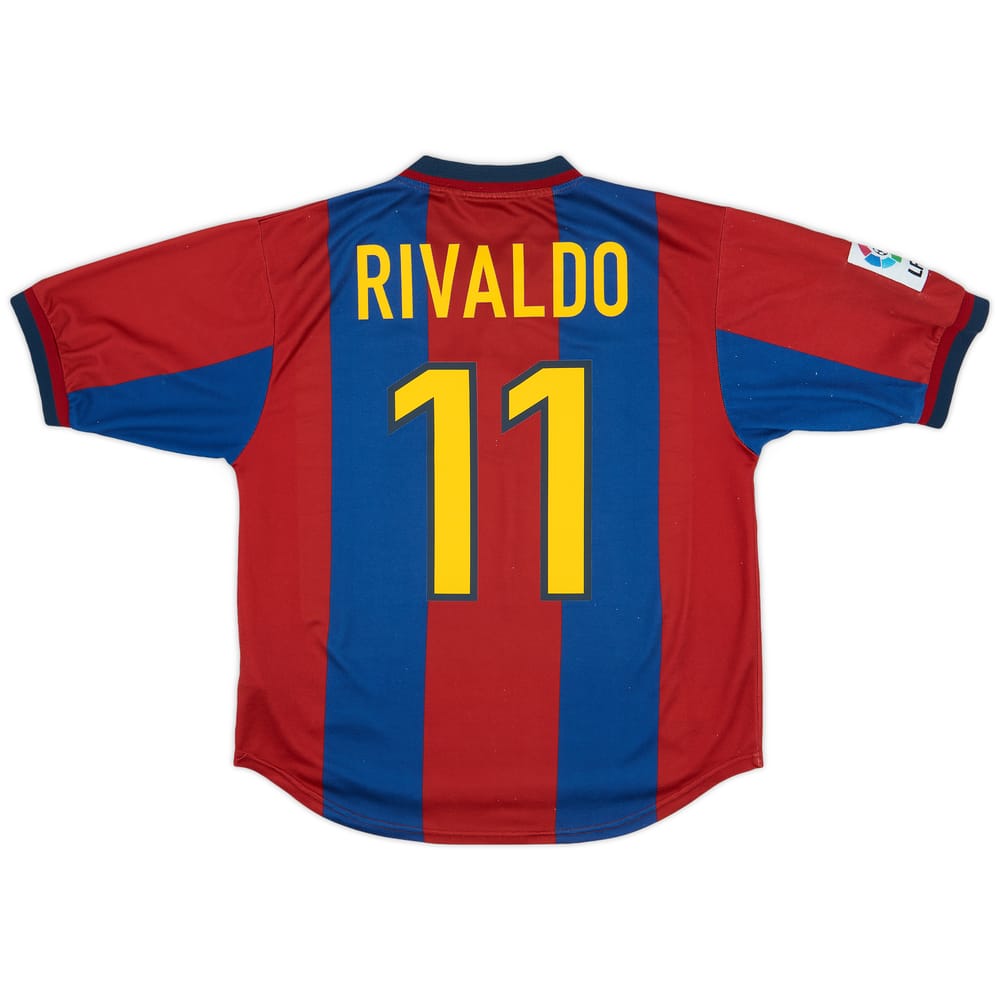 1998-00 Barcelona Home Shirt Rivaldo #11 - 6/10 - (M)