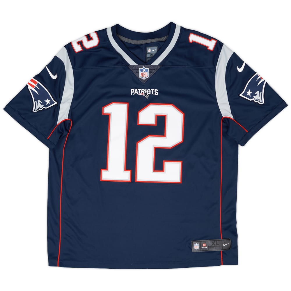 2017-19 New England Patriots Brady #12 Nike Limited Home Jersey - 8/10 - (XL)