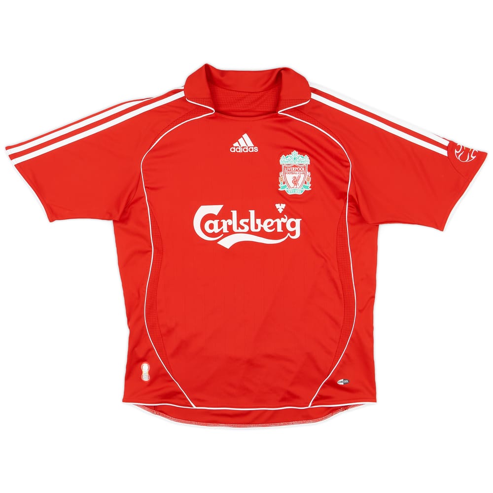 2006-08 Liverpool Home Shirt - 8/10 - (XL.Boys)
