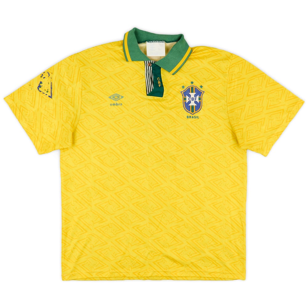 1991-93 Brazil Home Shirt - 5/10 - (L)
