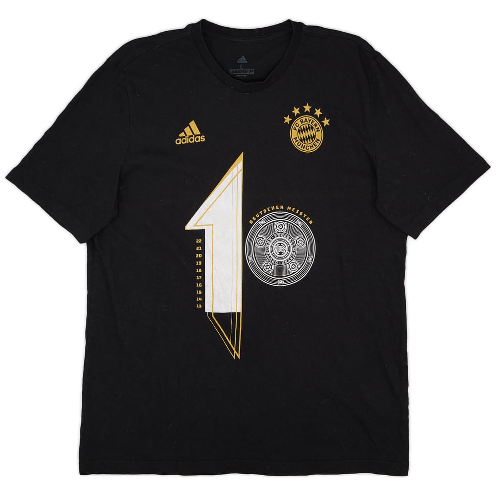 2022-23 Bayern Munich "10 Deutscher Meister" Cotton Tee - 9/10 - (L)