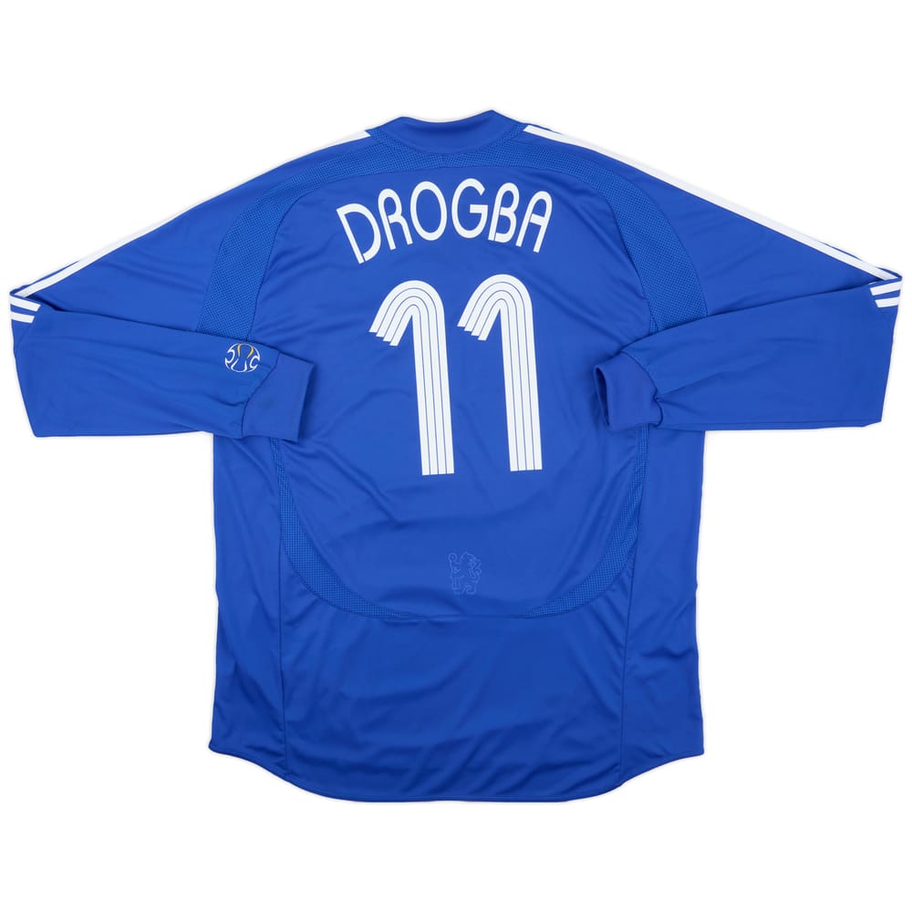 2006-08 Chelsea Home L/S Shirt Drogba #11 - 7/10 - (XXL)