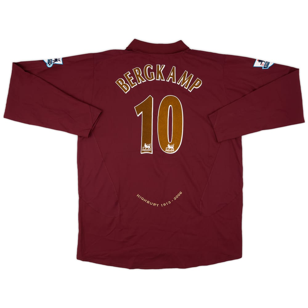 2005-06 Arsenal Home L/S Shirt Bergkamp #10 (XXL)