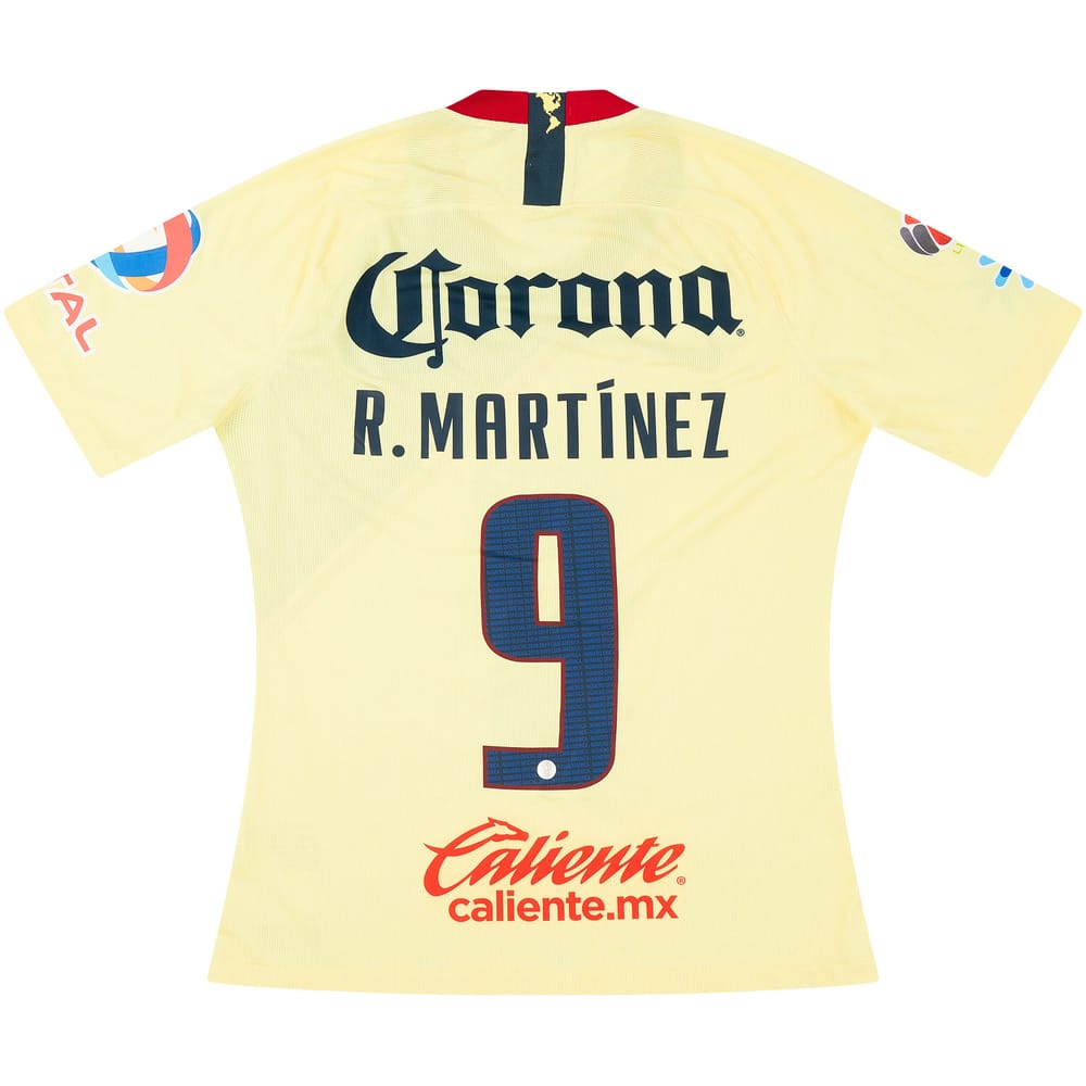 2018 Club America Match Worn Home Shirt R.Martinez #9 (v Manchester United)
