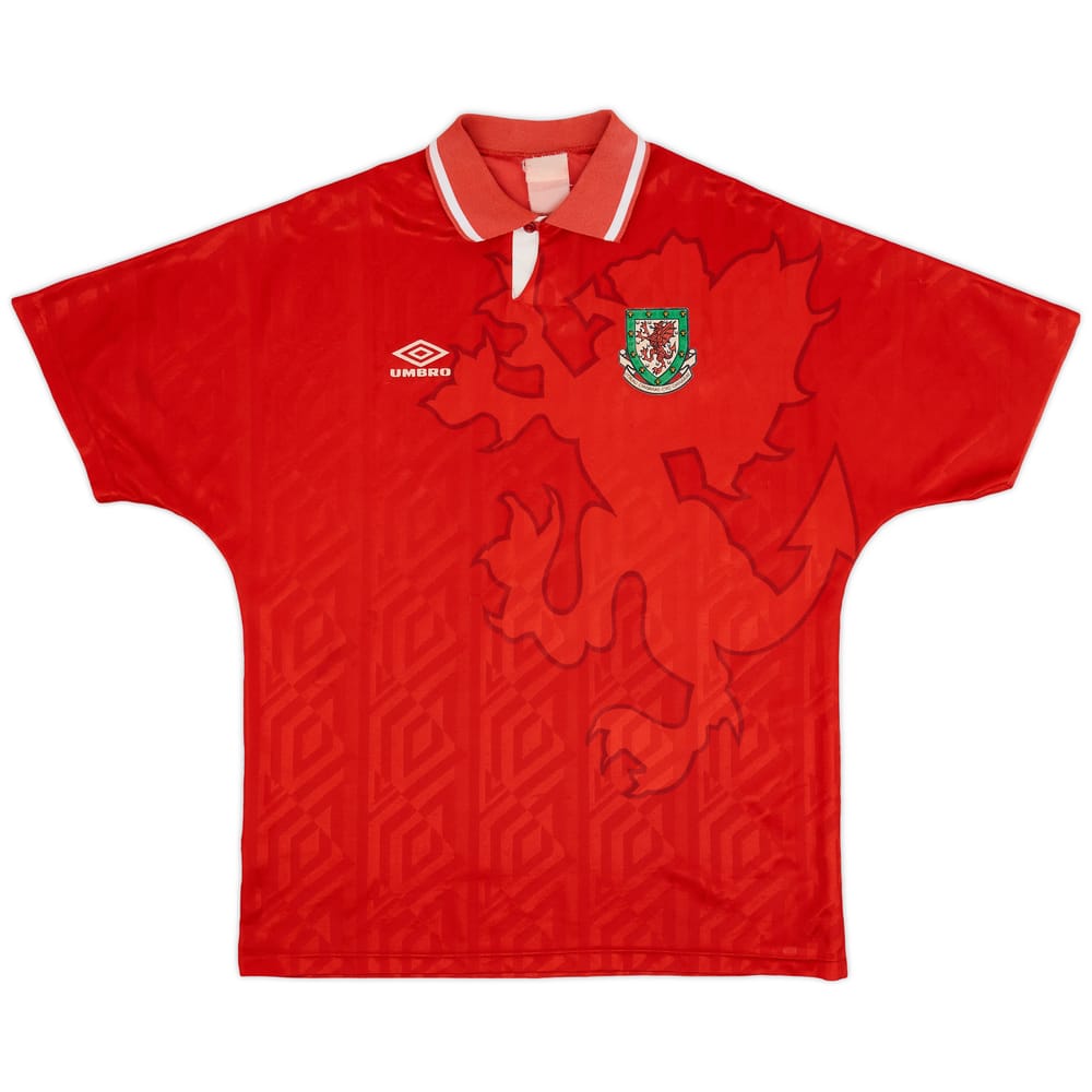 1992-94 Wales Home Shirt - 8/10 - (XL)