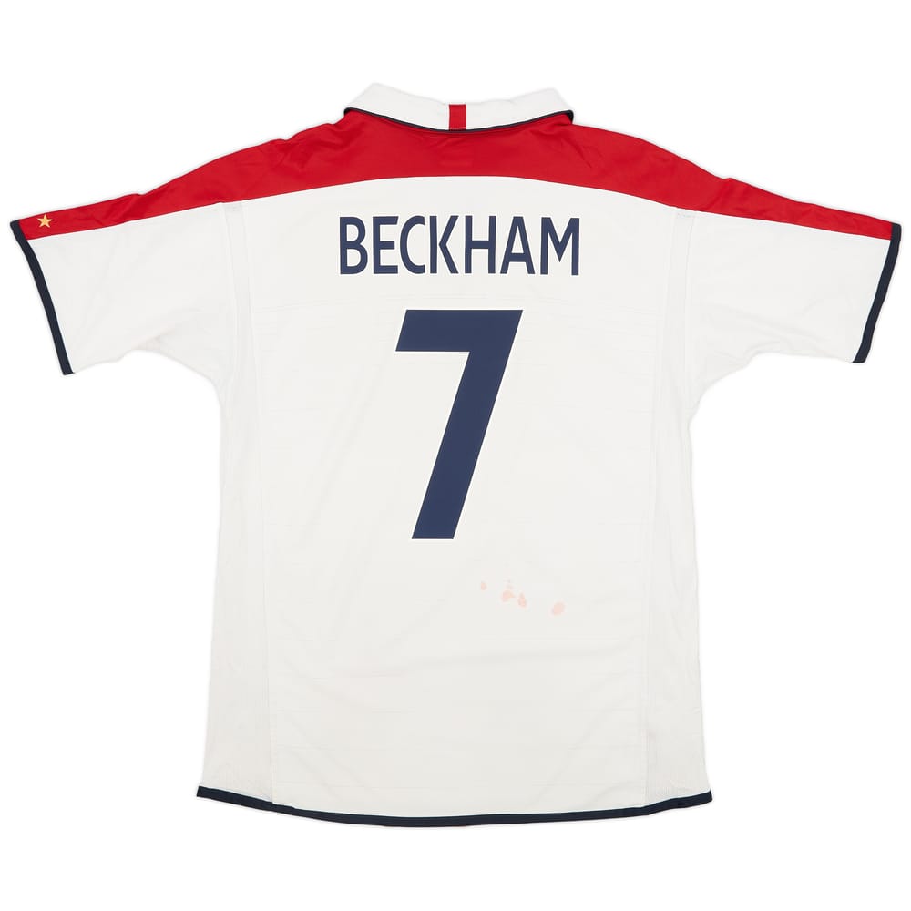 2003-05 England Home Shirt Beckham #7 - 7/10 - (L)