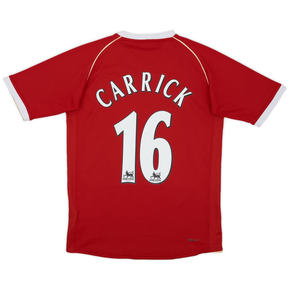 2006-07 Manchester United Home Shirt Carrick #16 - 7/10 - (XL.Boys)