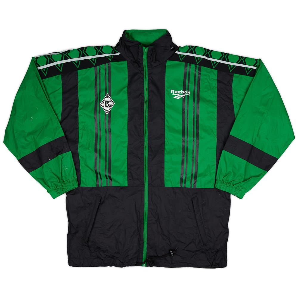 1996-98 Borussia Monchengladbach Reebok Hooded Rain Jacket - 8/10 - (L)