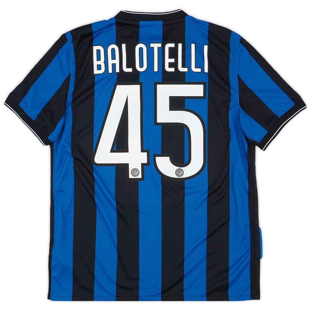 2009-10 Inter Milan Home Shirt Balotelli #45 - 8/10 - (L)