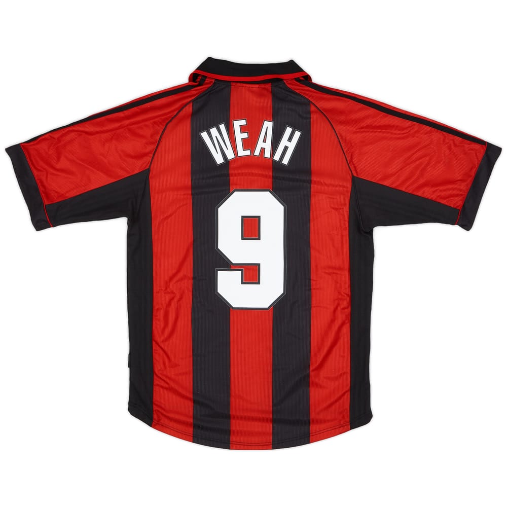 1998-00 AC Milan Home Shirt Weah #9 - 8/10 - (S)