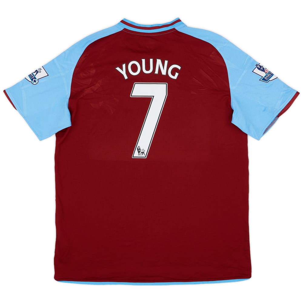 2008-09 Aston Villa Home Shirt Young #7 - 5/10 - (XL)