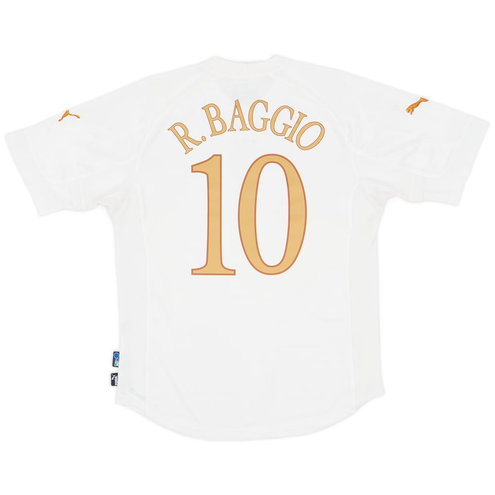 2004-06 Italy Away Shirt Baggio #10 - 6/10 - (M)