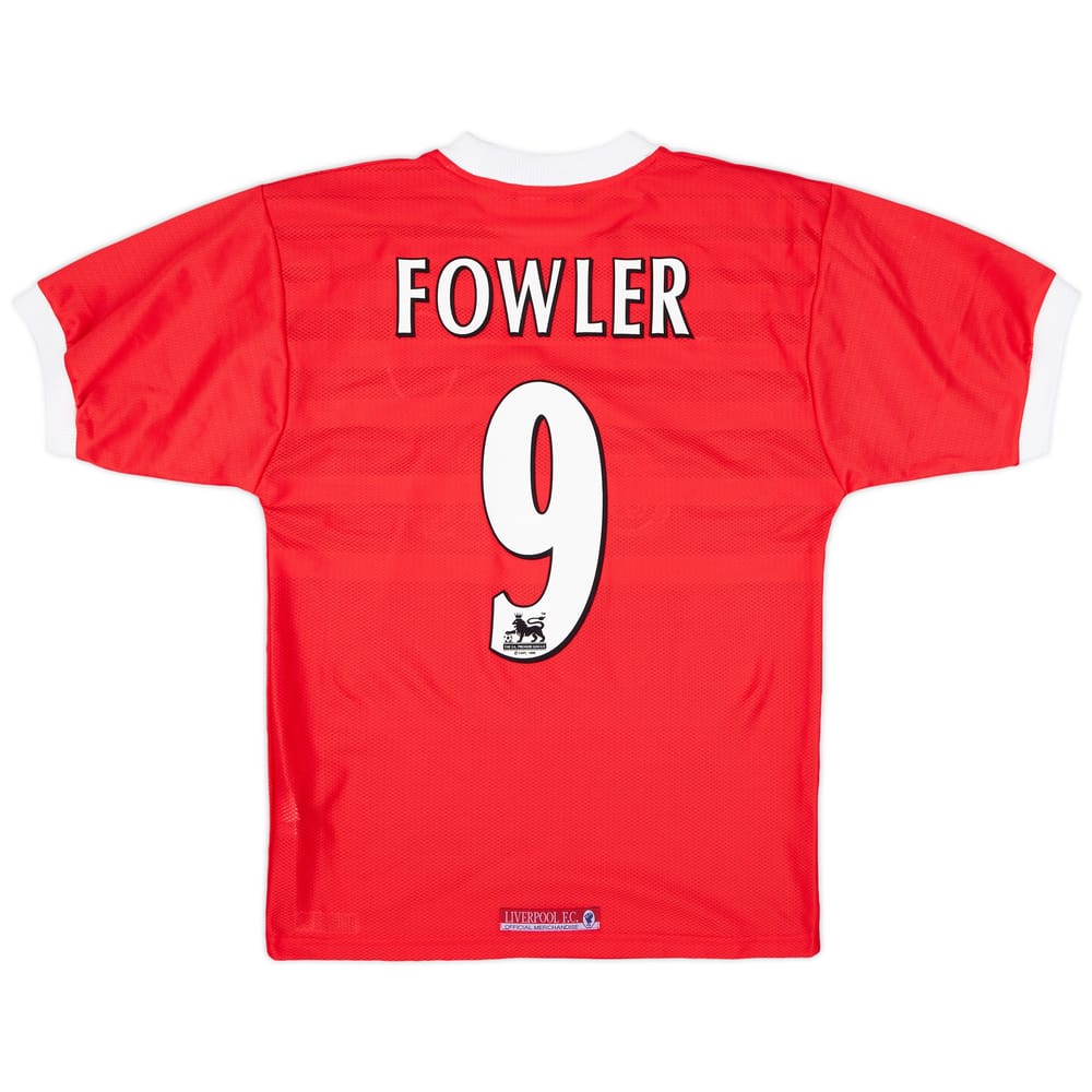 1998-00 Liverpool Home Shirt Fowler #9 - 9/10 - (S)