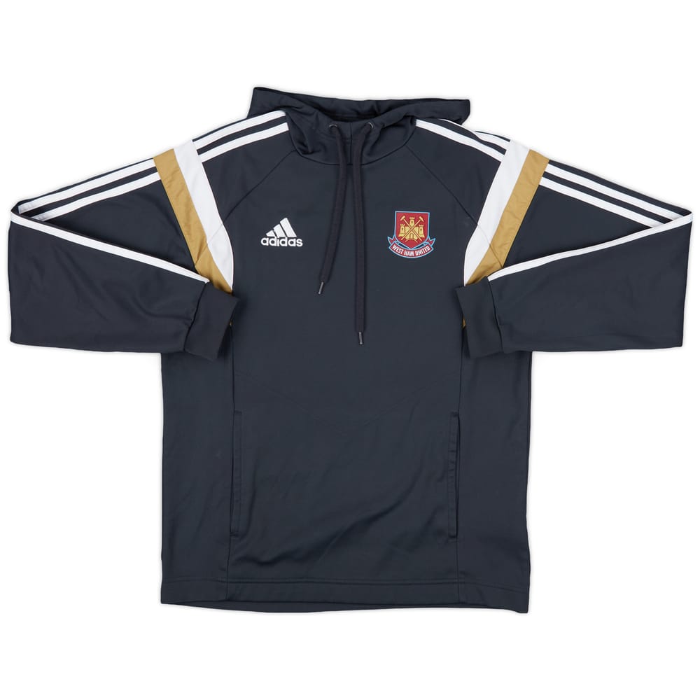 2014-15 West Ham adidas Hooded Sweat Top - 6/10 - (S)