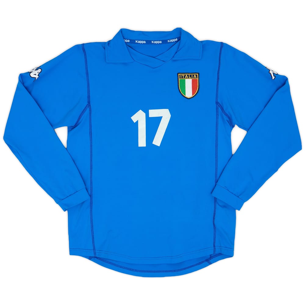 2000-01 Italy Home L/S Shirt #17 - 6/10 - (Women's L)
