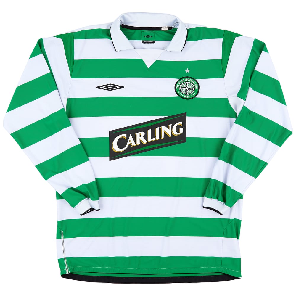 2004-05 Celtic Home L/S Shirt - 6/10 - (M)