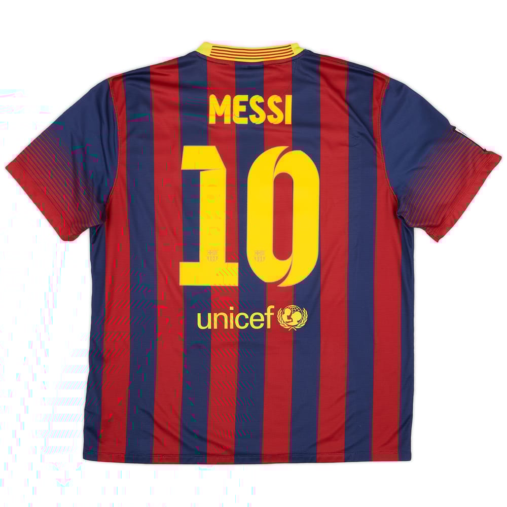 2013-14 Barcelona Home Shirt Messi #10 - 8/10 - (XL)