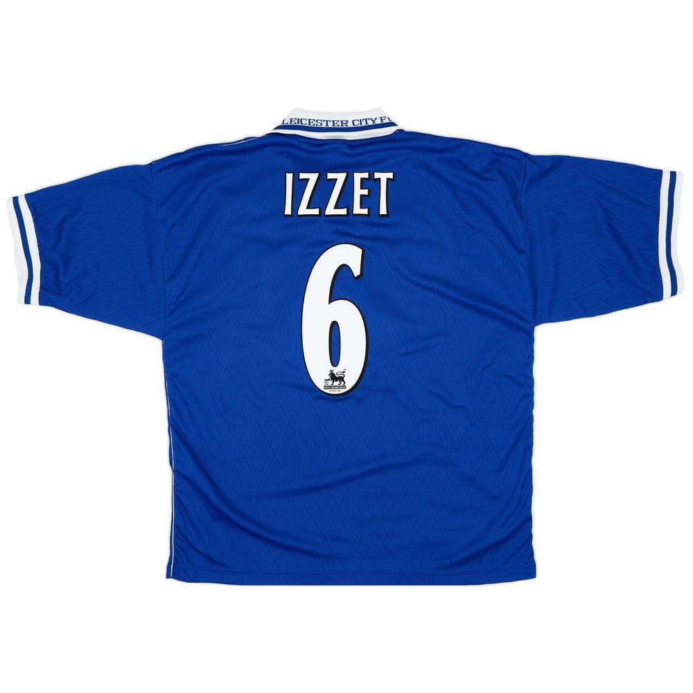 1998-00 Leicester Home Shirt Izzet #6 - 9/10 - (XL)