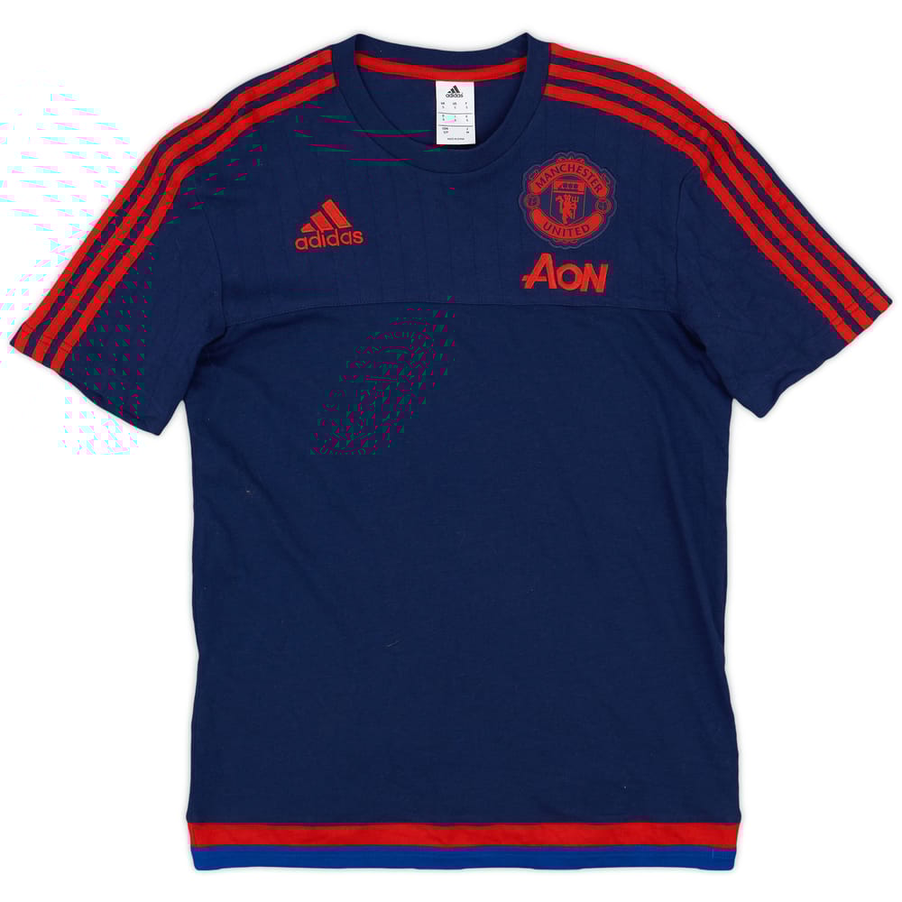 2015-16 Manchester United adidas Cotton Tee - 9/10 - (S)