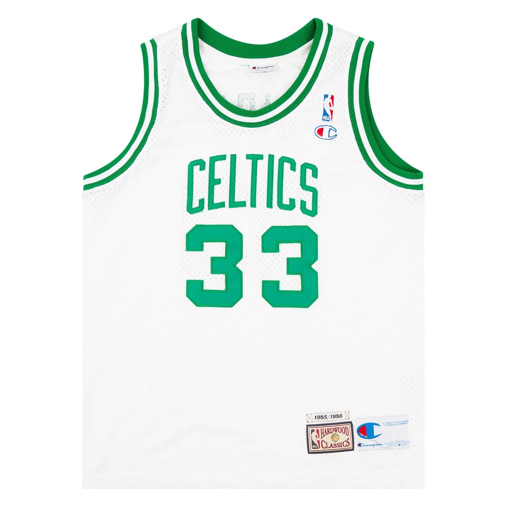 1985-86 Boston Celtics Bird #33 Champion Hardwood Classics Jersey (Home) S