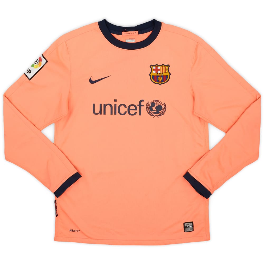 2009-10 Barcelona Away L/S Shirt - 7/10 - (L.Boys)