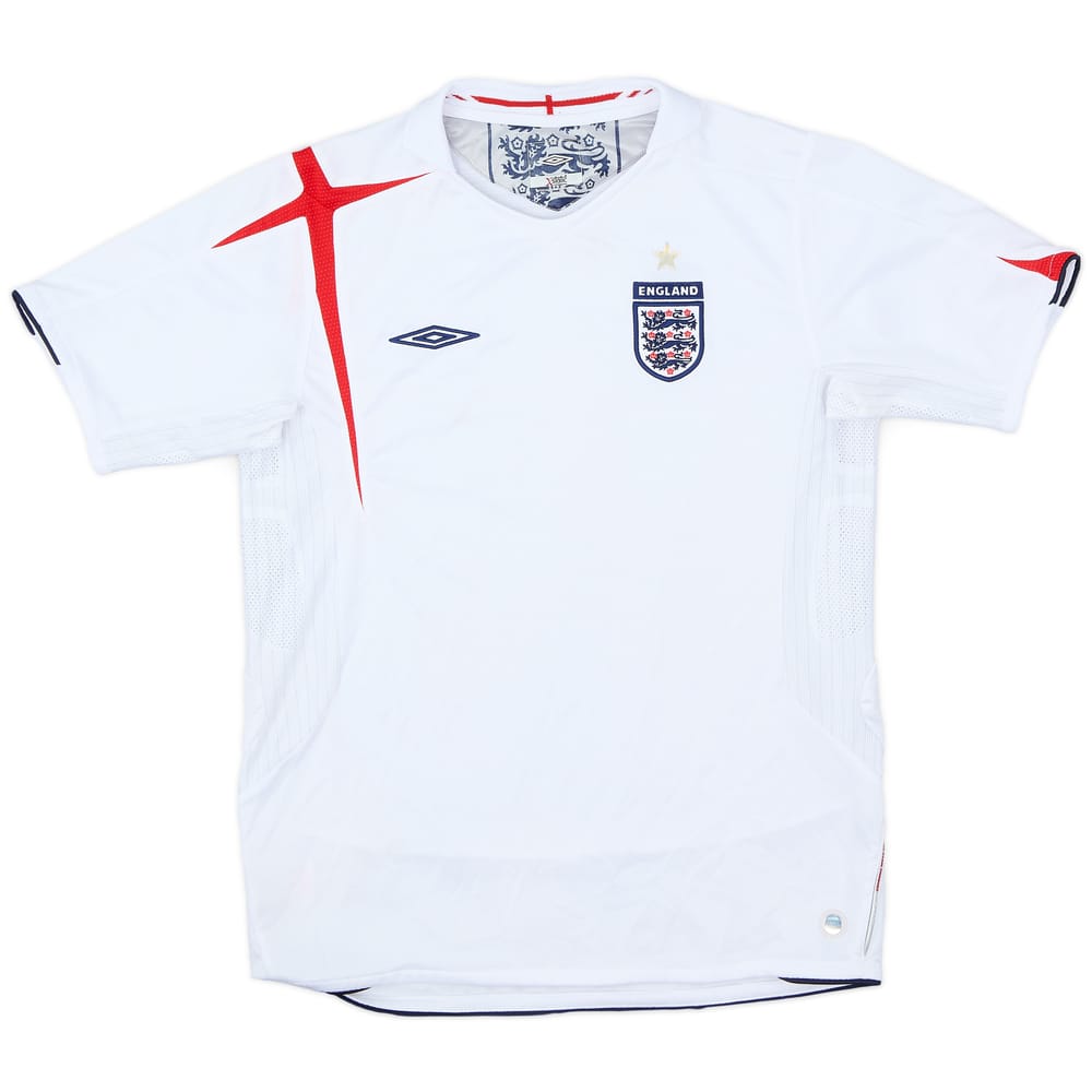 2005-07 England Home Shirt - 8/10 - (L.Boys)