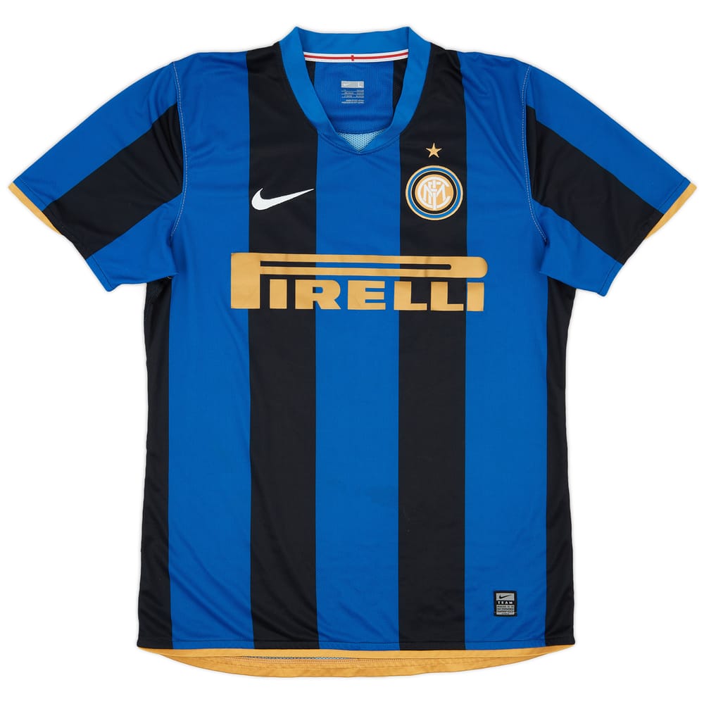 2008-09 Inter Milan Match Issue Home Shirt #14