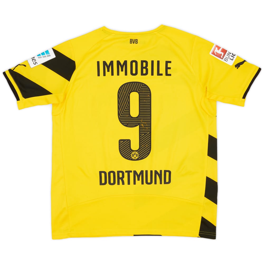 2014-15 Borussia Dortmund Home Shirt Immobile #9 - 7/10 - (XL.Boys)