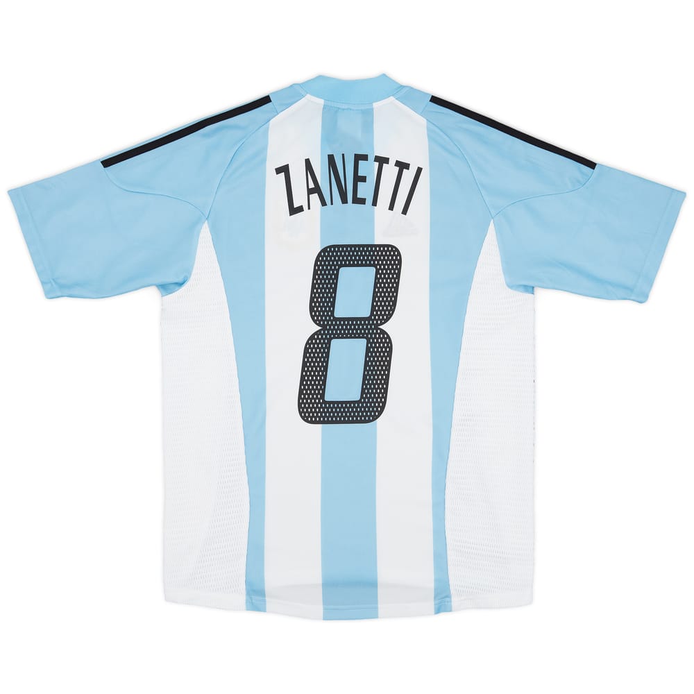 2002-04 Argentina Home Shirt Zanetti #8 - 9/10 - (S)