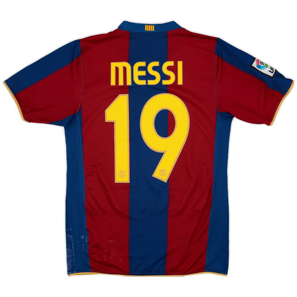 2007-08 Barcelona Home Shirt Messi #19 - 5/10 - (S)