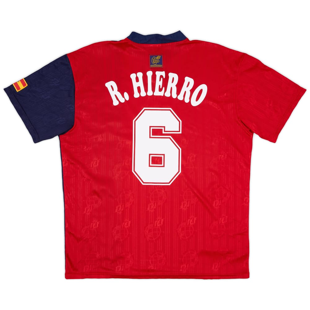 1996-98 Spain Home Shirt R.Hierro #6 - 8/10 - (XL)