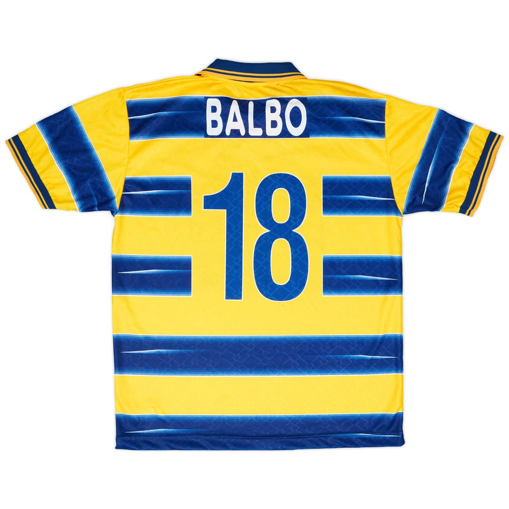1998-99 Parma Match Worn Home Shirt Balbo #18